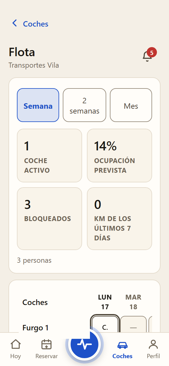 El conductor abre